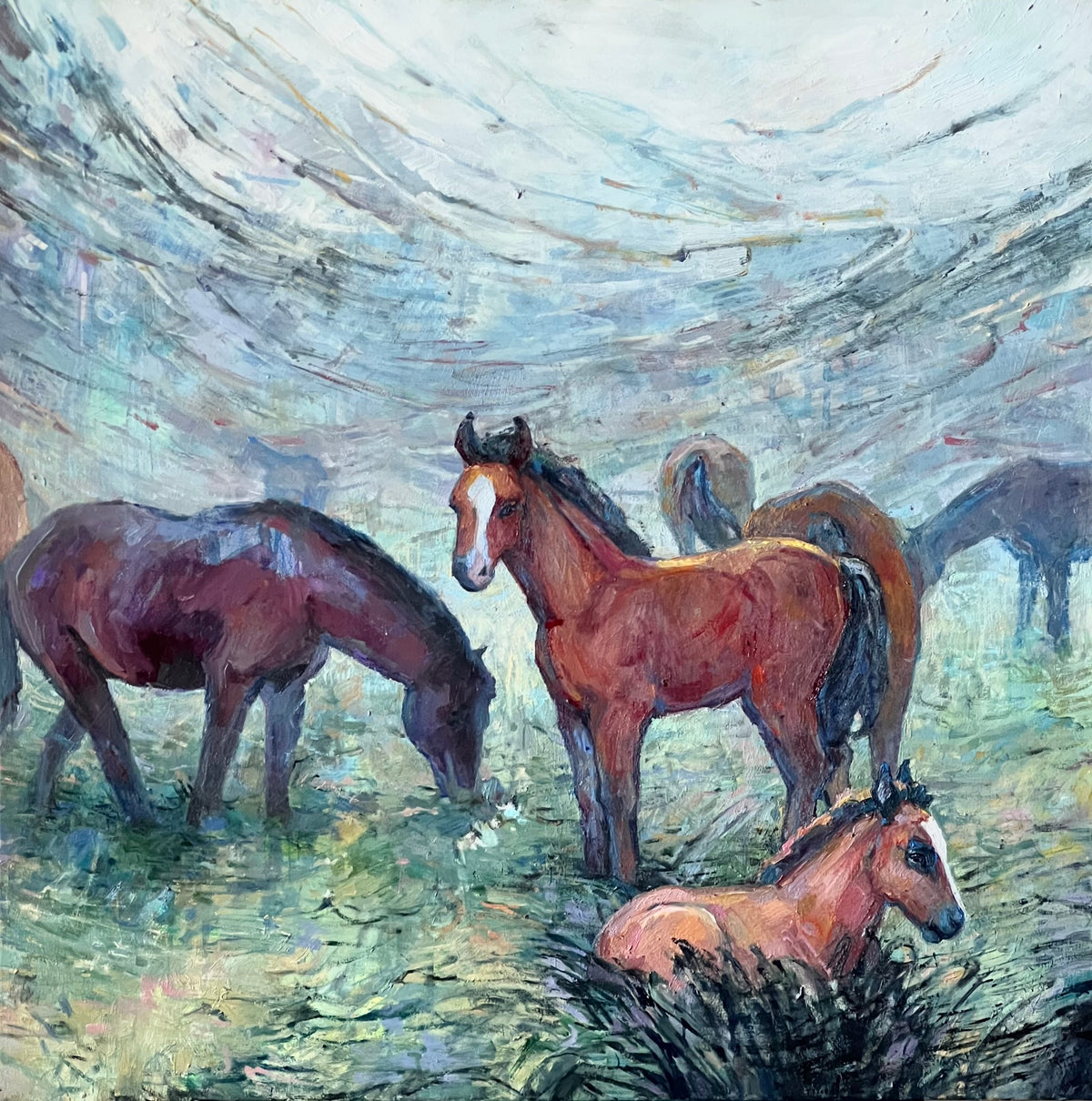 Horses <br> 50x70, 70x70, 50x70 cm